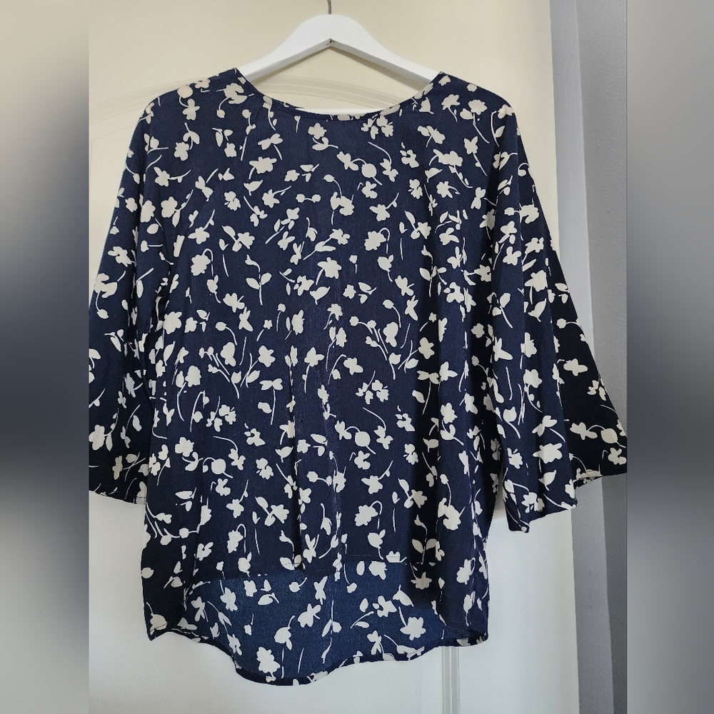 Navy and Cream Papermoon Blouse